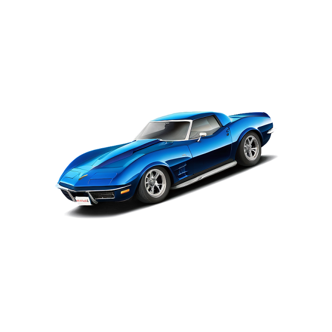a blue car on a white background