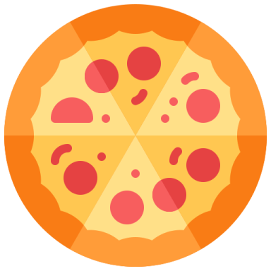 a slice of pizza on a white background