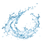 a water splash on a white background