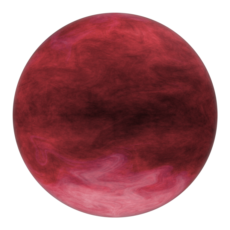 a red sphere on a white background