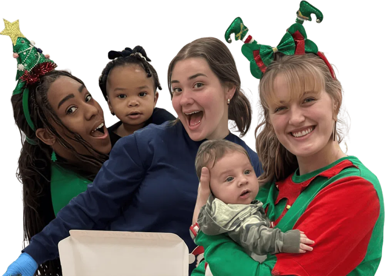 a group of people dressed as elves