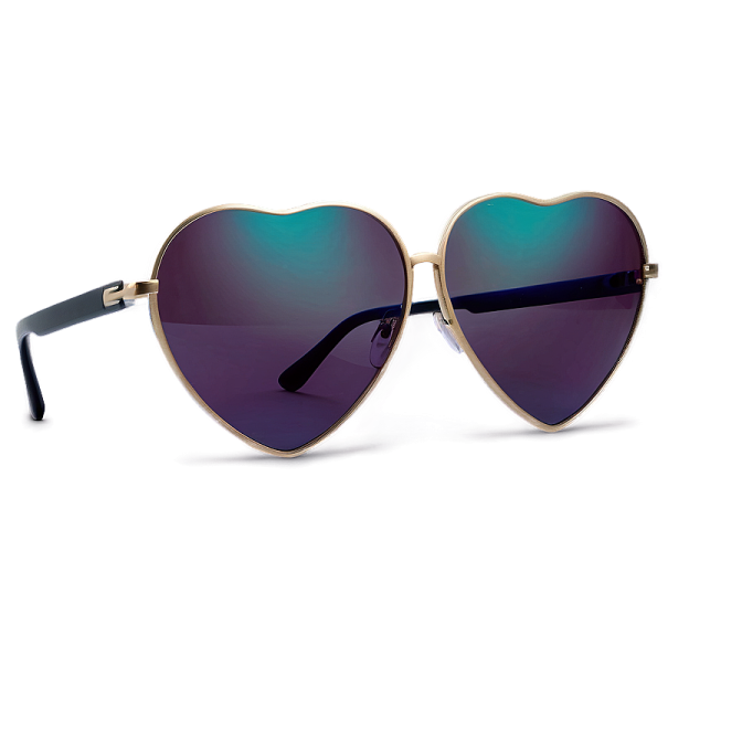 a heart shaped sunglasses on a white background