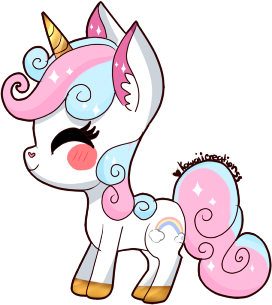 a cute little pony with pink hair and blue eyes
