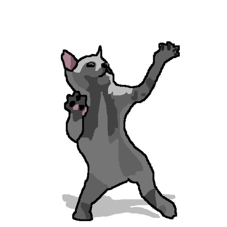 a black and white drawing of a cat