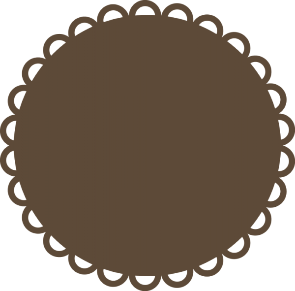 a brown circle on a white background