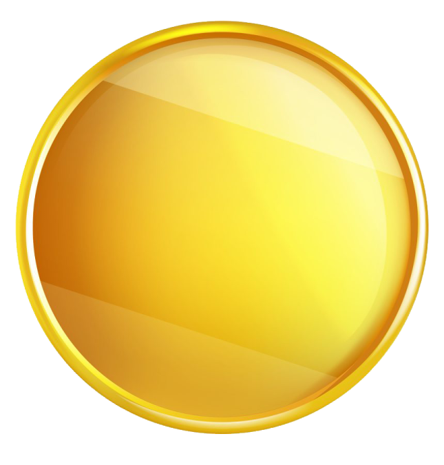 a yellow button on a white background