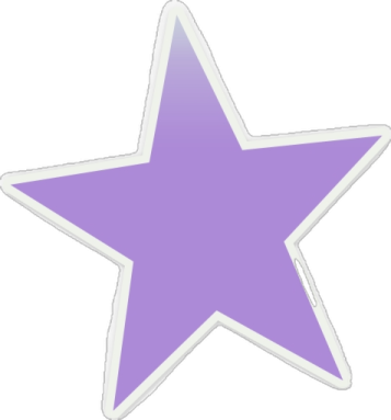 a purple star on a white background