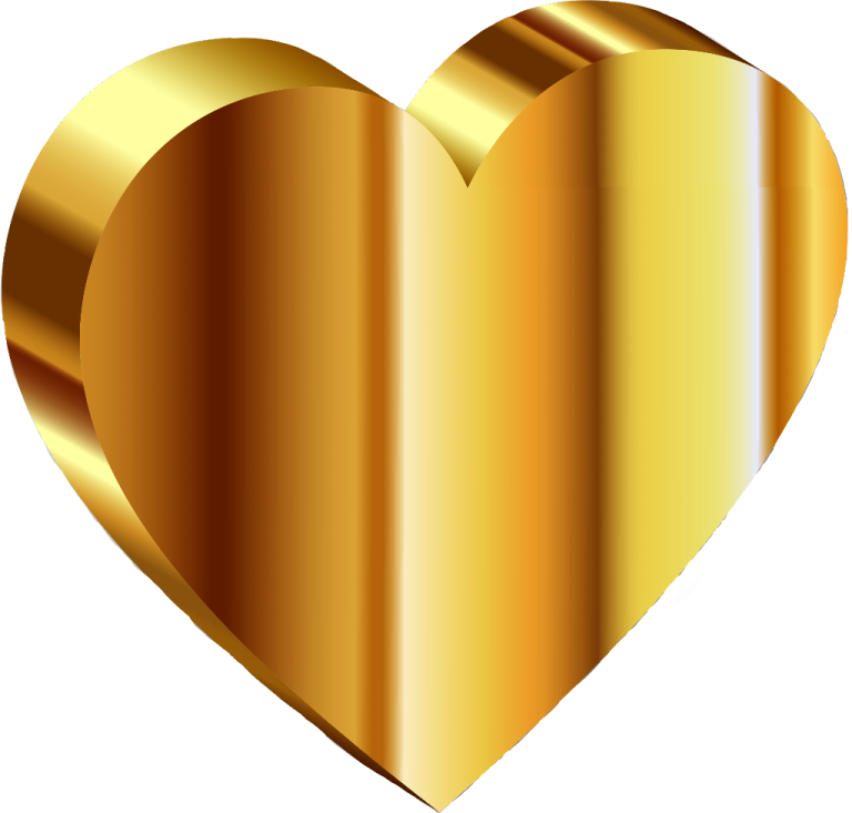 a gold heart