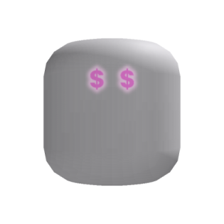 a gray button with two dollar signs on it