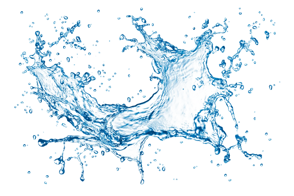 water splash on a white background