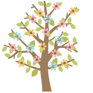 a tree with flowers and leaves on it