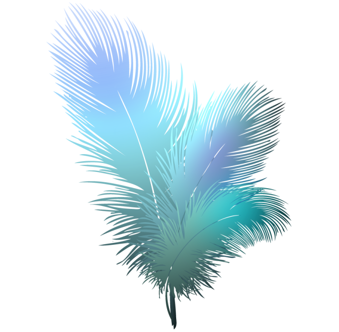 a blue palm tree on a white background