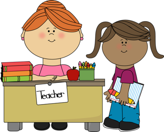 a girl and boy sitting at a desk with books