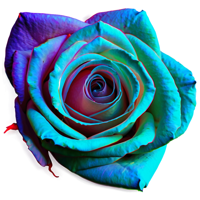 a blue rose on a white background