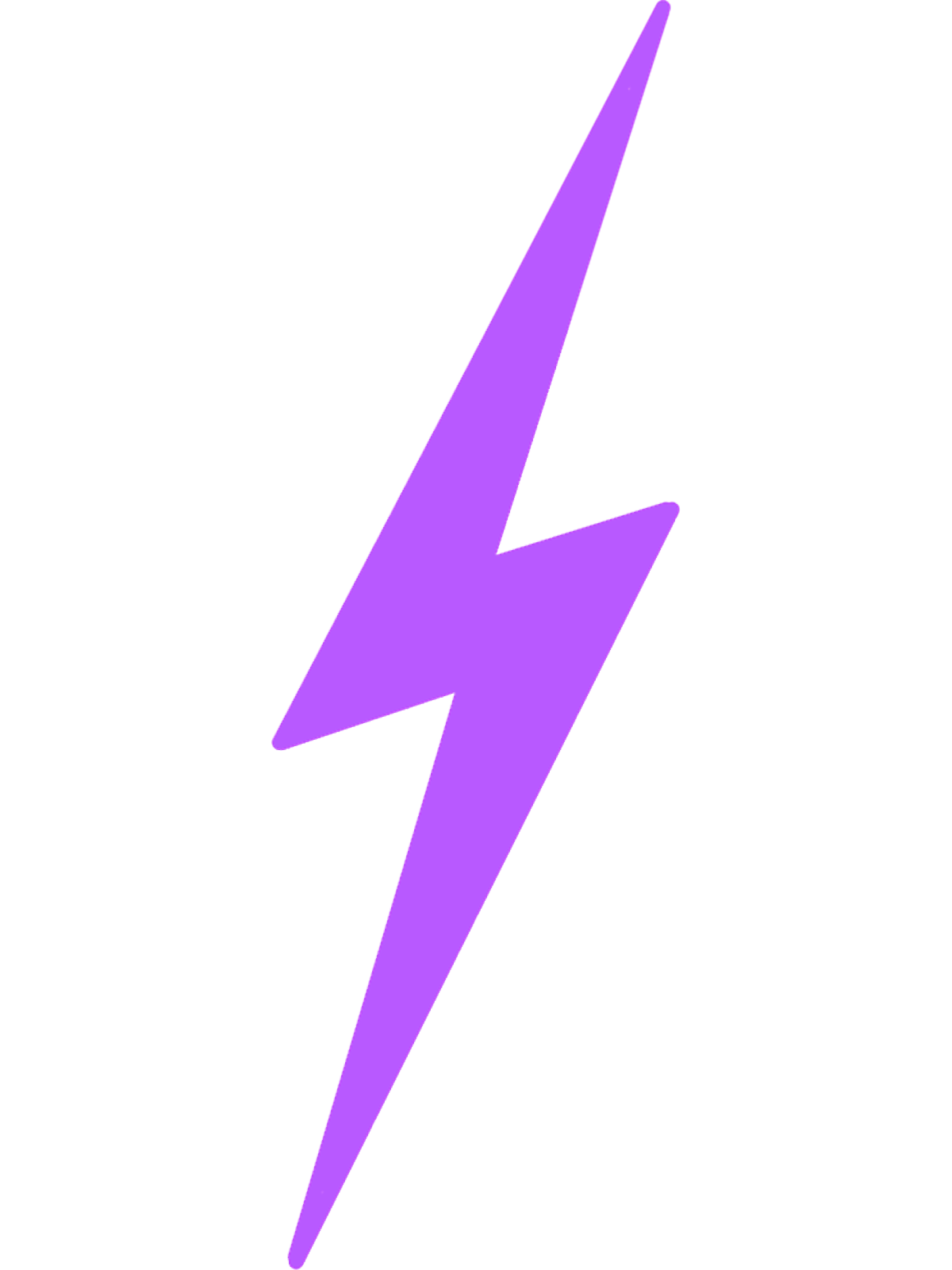 a purple lightning bolt icon