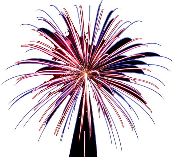 red, white and blue fireworks