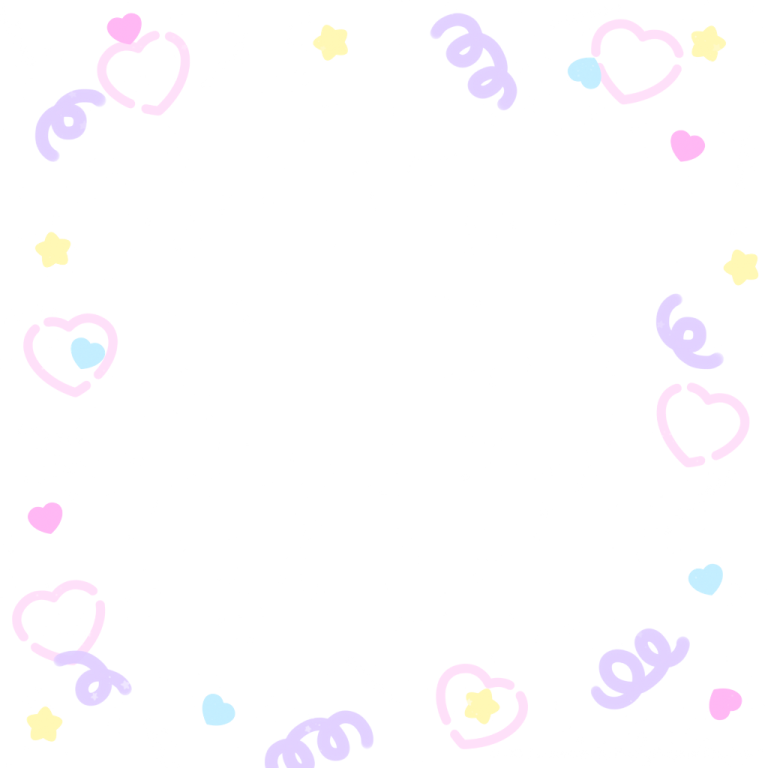 a frame with hearts and stars on it