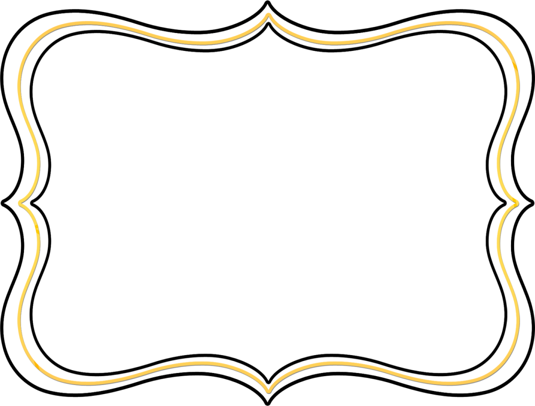 a black and yellow frame on a white background