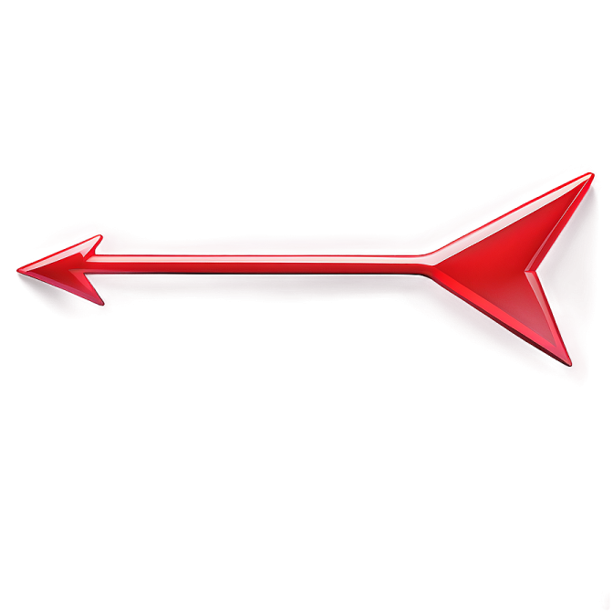 a red arrow on a white background