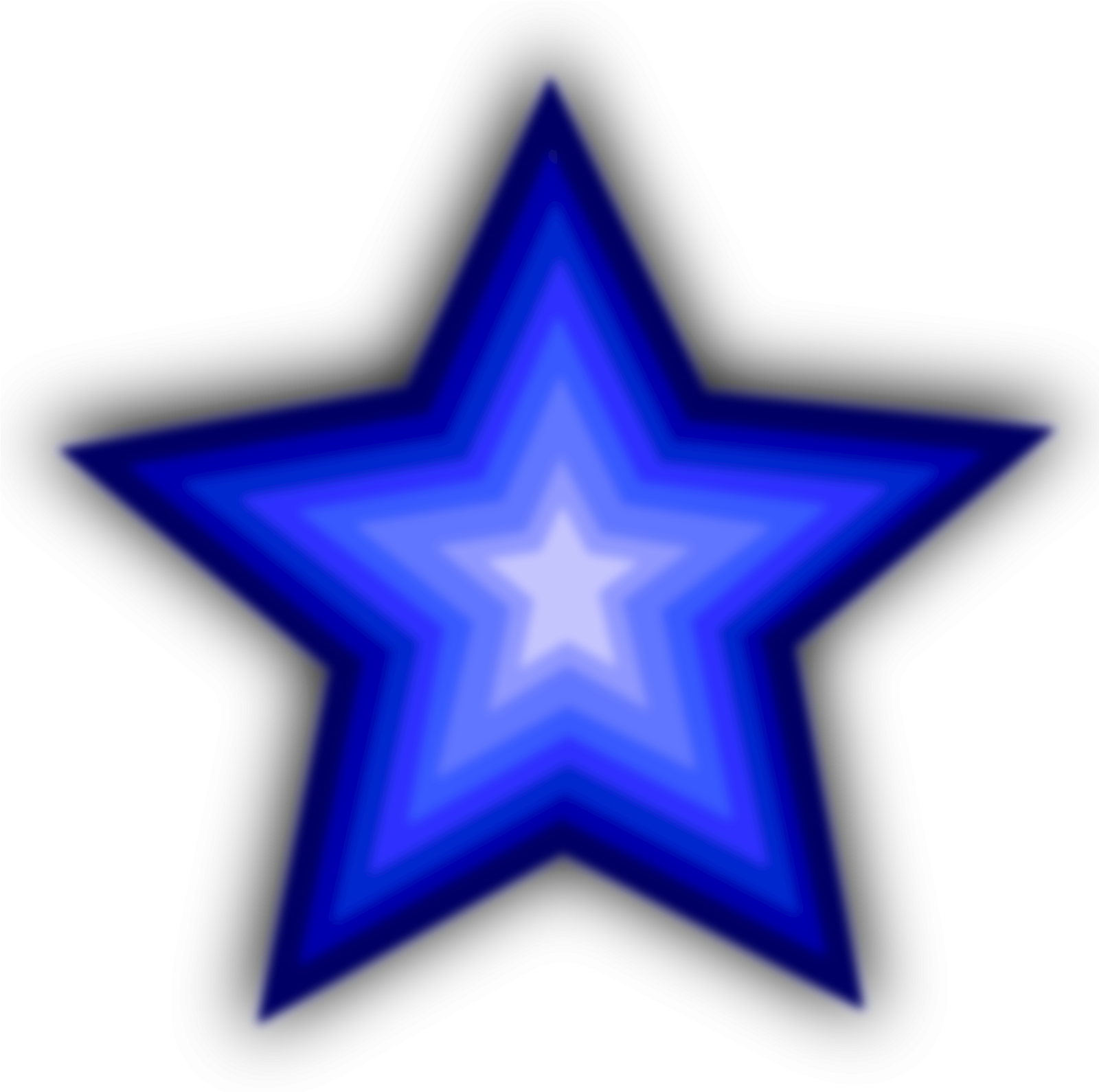 a blue star on a white background