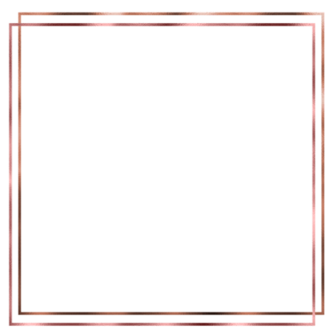 a rose gold frame on a white background