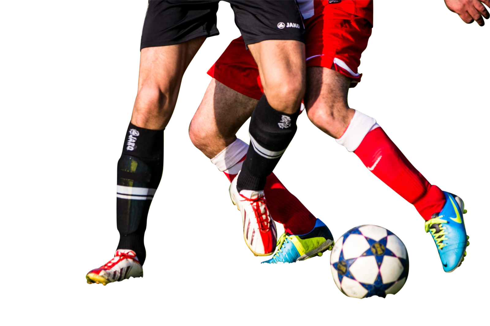 two men playing soccer