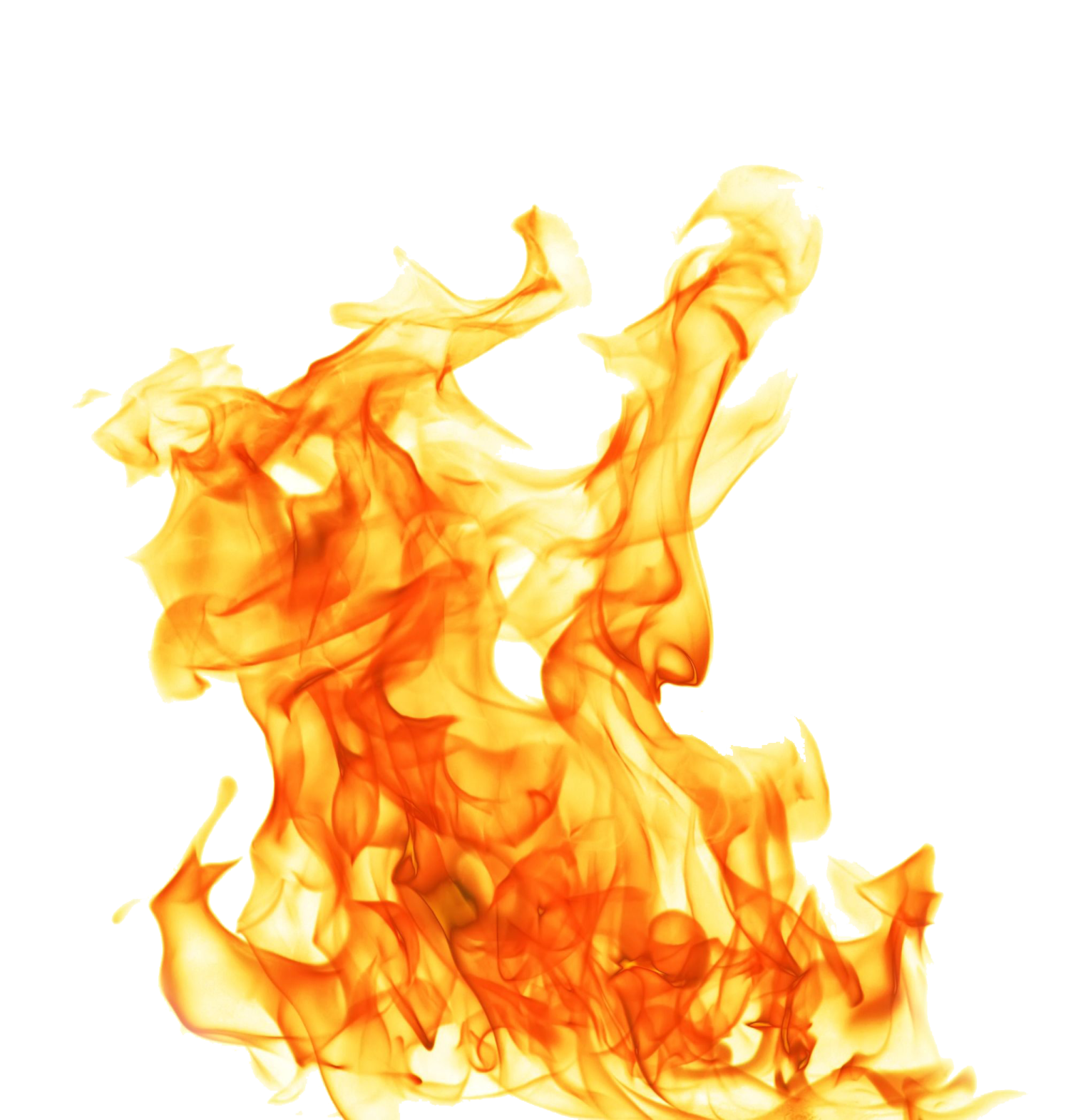 a close up of fire on a white background