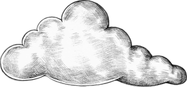 a drawing of a cloud