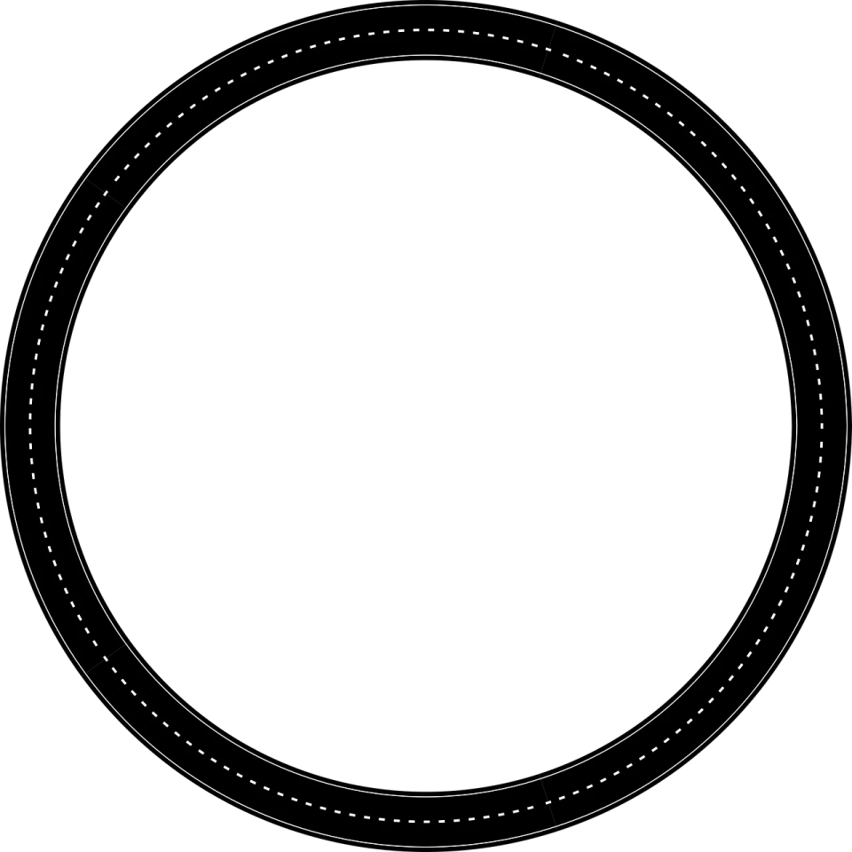 a black and white image of a circle