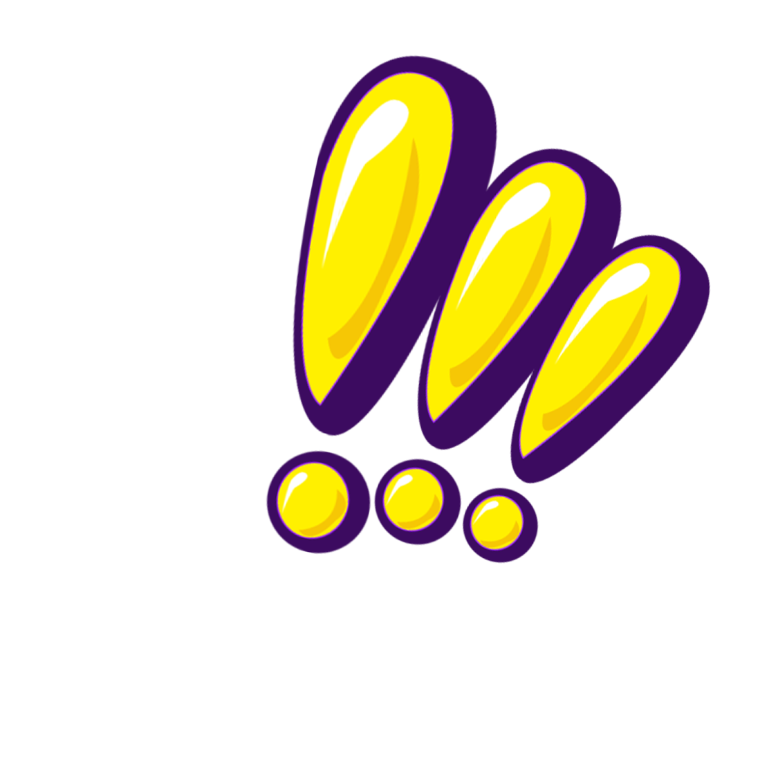 a purple and yellow logo