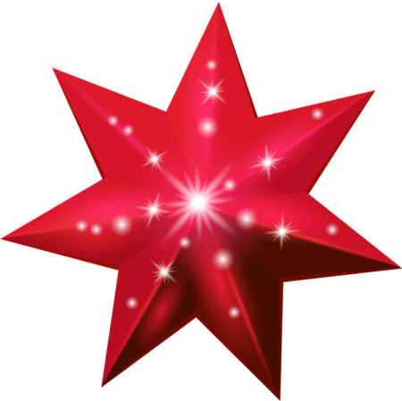 a red star with stars on it