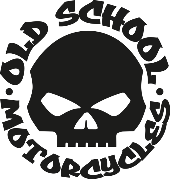 a black and white image of a skull with the word school on it