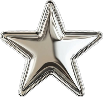 a silver star shaped foil balloon