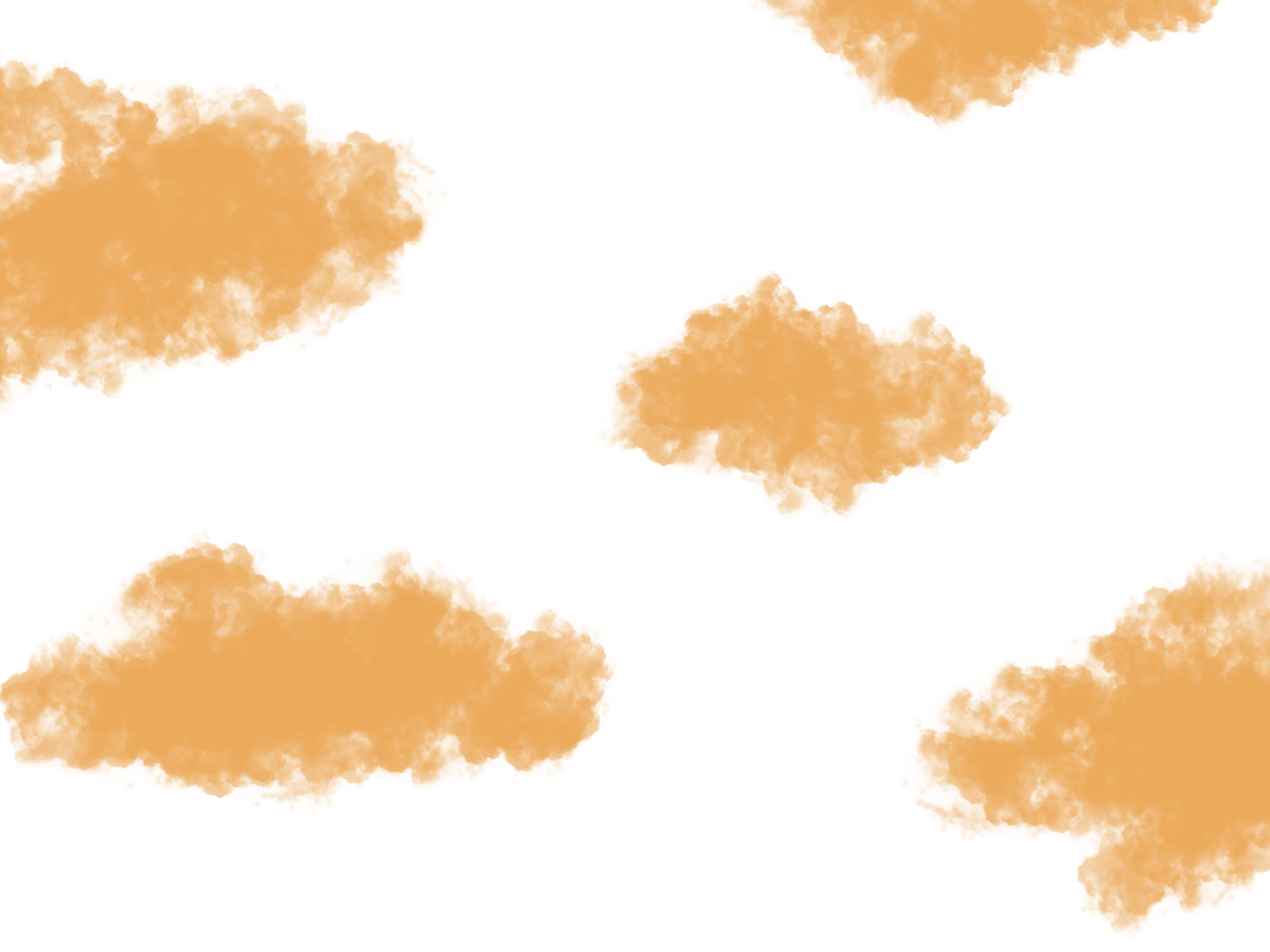 orange clouds on a white background