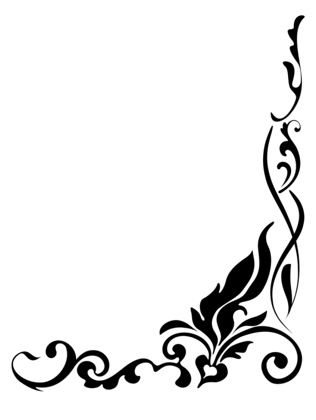 a black and white floral frame