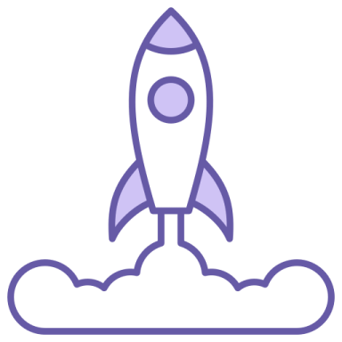 a rocket on top of a cloud