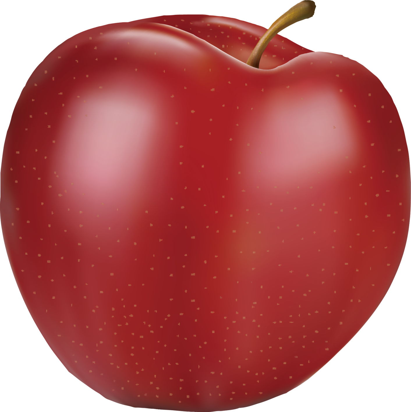 a red apple on a white background