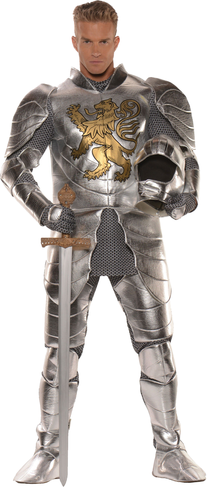 a man in armor holding a sword