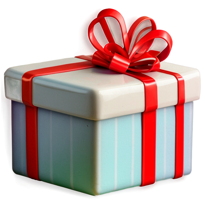 a gift box with a red bow on it