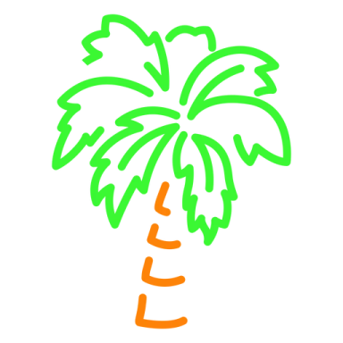 a drawing of a palm tree