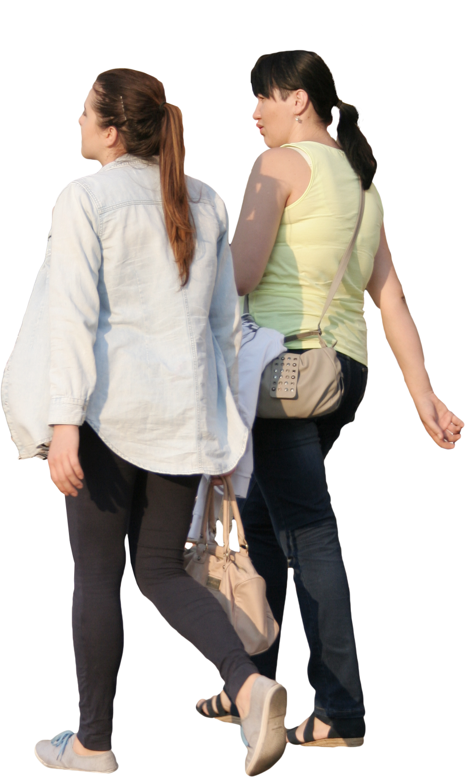 two women walking side by side