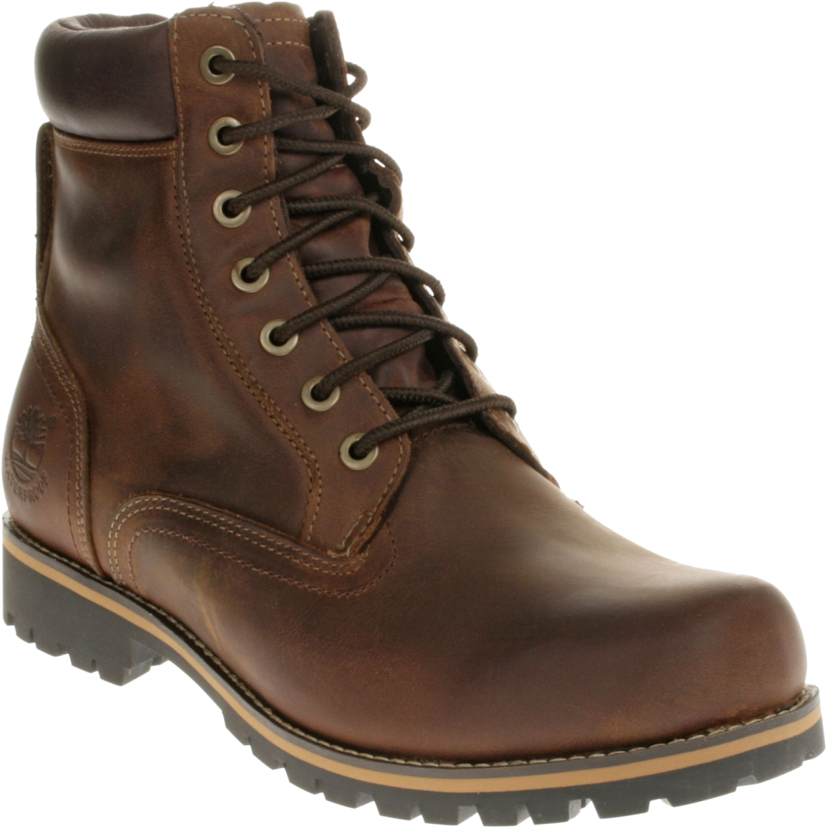 a pair of brown leather boots