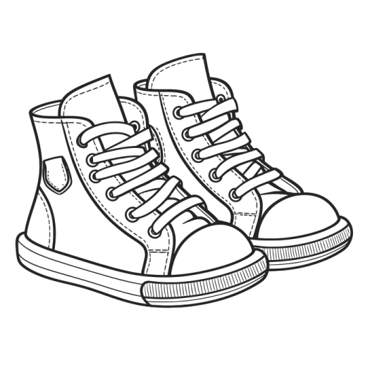 a drawing of a pair of shoes
