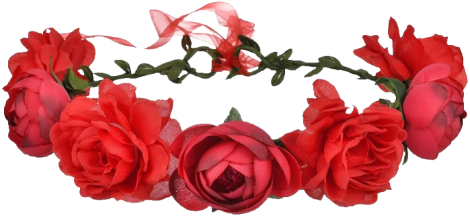 red rose flower crown