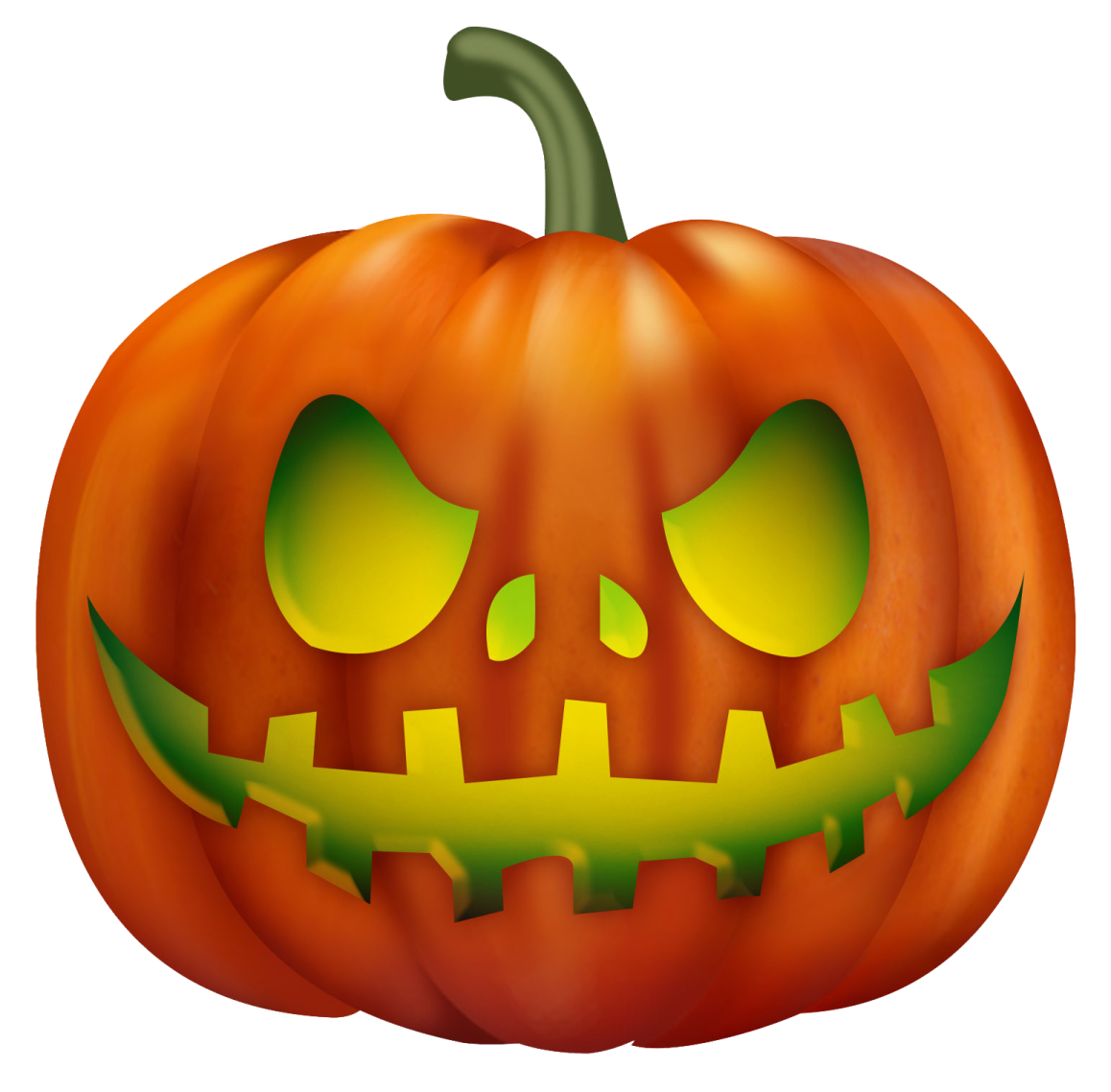 a halloween pumpkin with glowing eyes