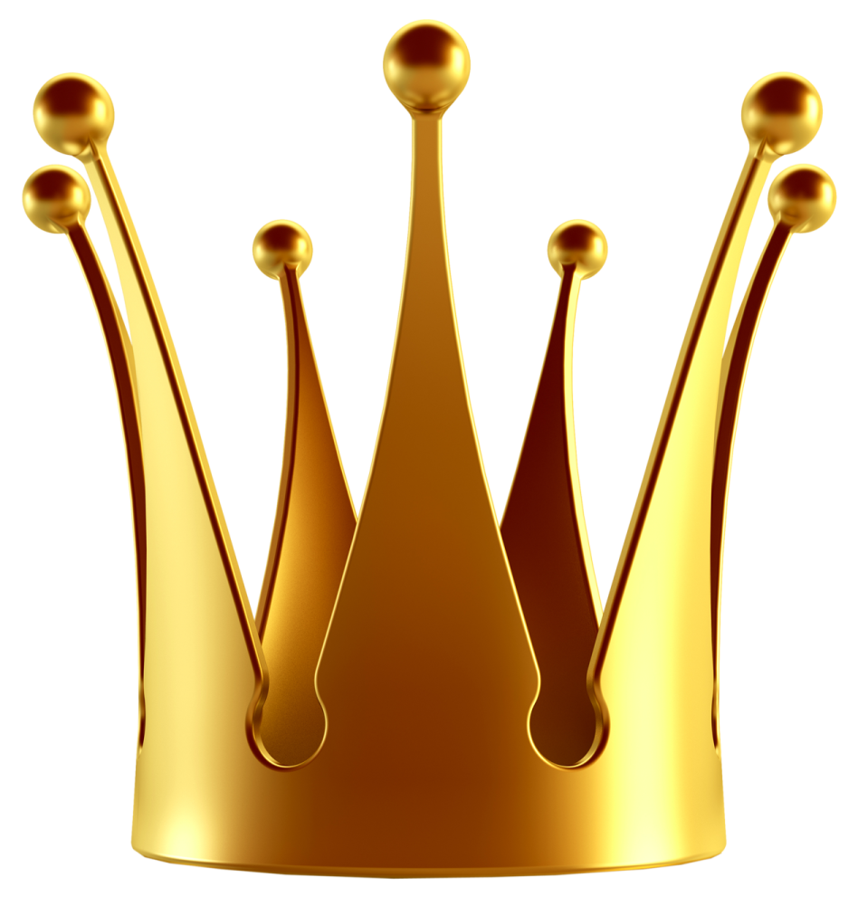 a golden crown on a white background