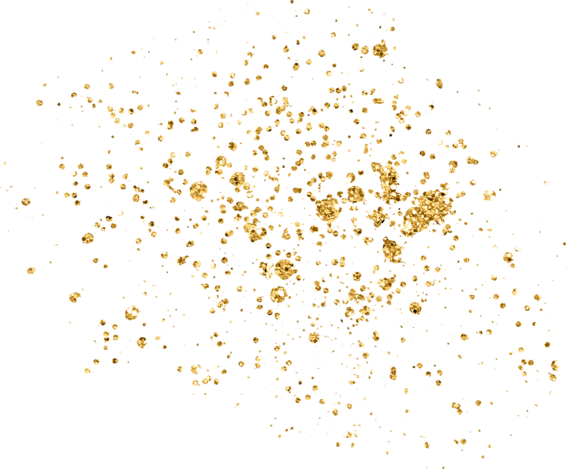 a white background with gold flakes