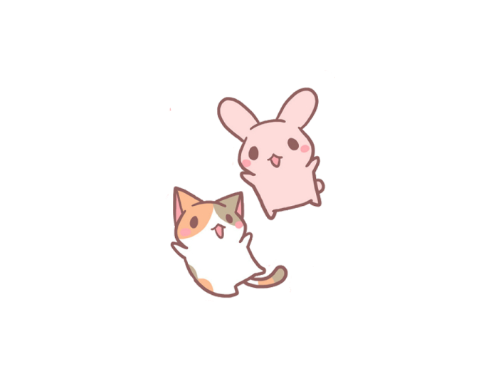 a drawing of a cat and a dog