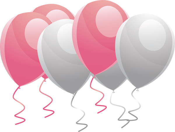 a bunch of balloons on a white background