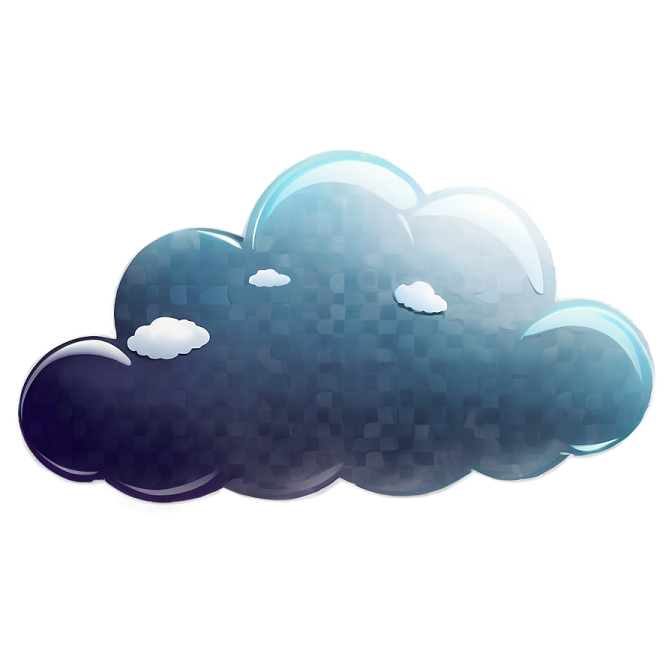 a blue cloud with white clouds on it